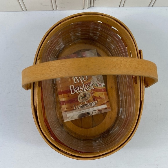 Longaberger Mothers Day ‘99 Tea For Two 7.5" Swinging Handle & Protector Basket - Picture 7 of 14